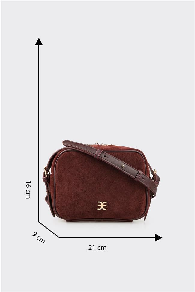 Bordo Kadın Küçük Çapraz Çanta