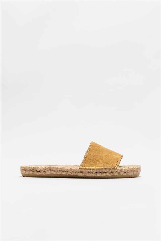 Camel Deri Kadın Espadril