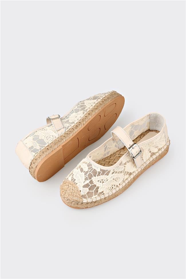 Ekru Kadın Espadril