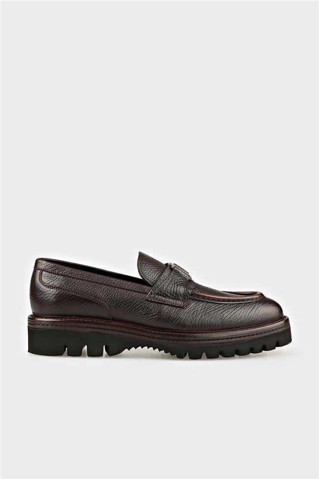 Kahve Deri Erkek Klasik Loafer