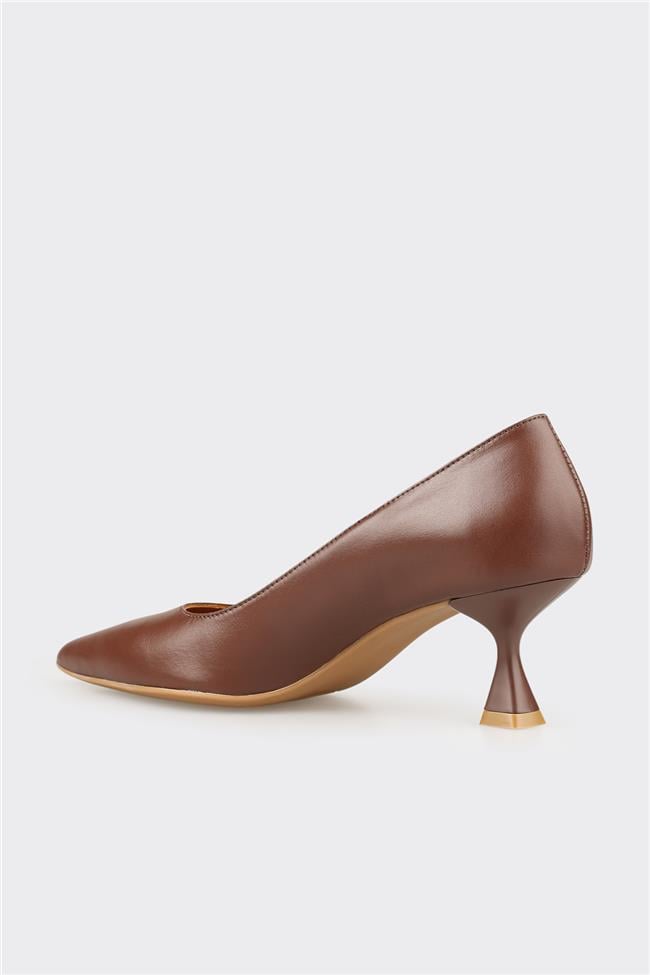 Kahve Deri Kadın Stiletto