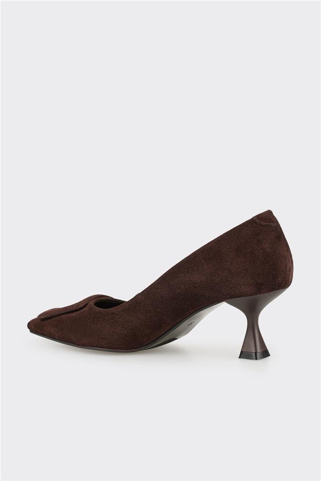 Kahve Deri Kadın Stiletto