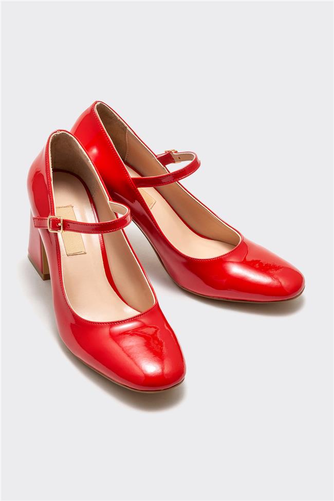 Kırmızı Kadın Topuklu Ayakkabı