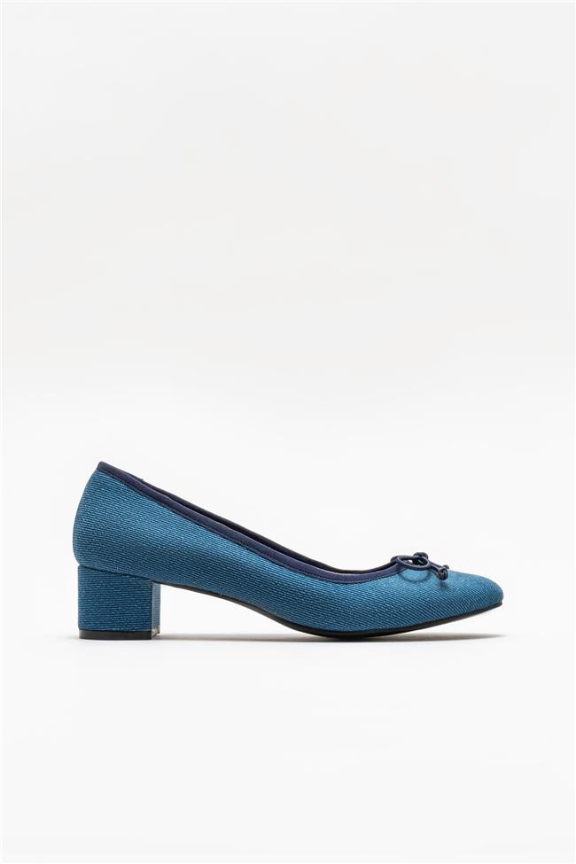 Mavi Kadın Topuklu Ayakkabı