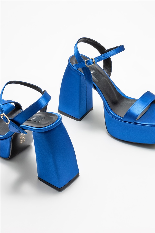 Mavi Kadın Topuklu Sandalet