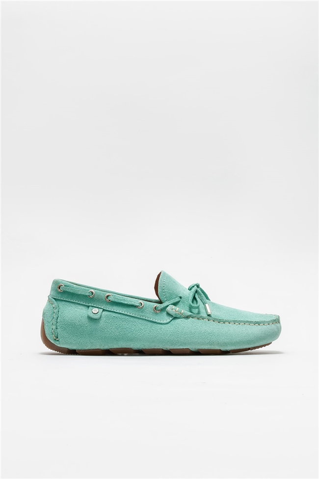Mint Yeşili Deri Erkek Günlük Ayakkabı