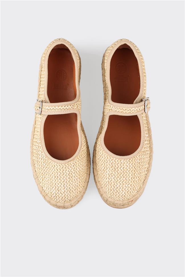 Naturel Deri Kadın Espadril