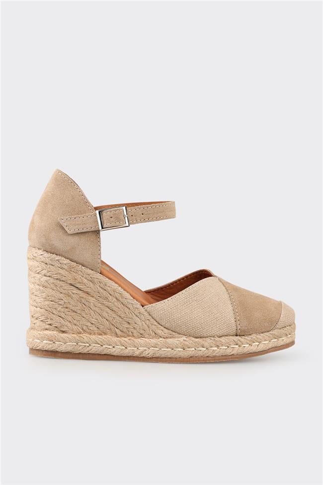 Naturel Deri Kadın Espadril