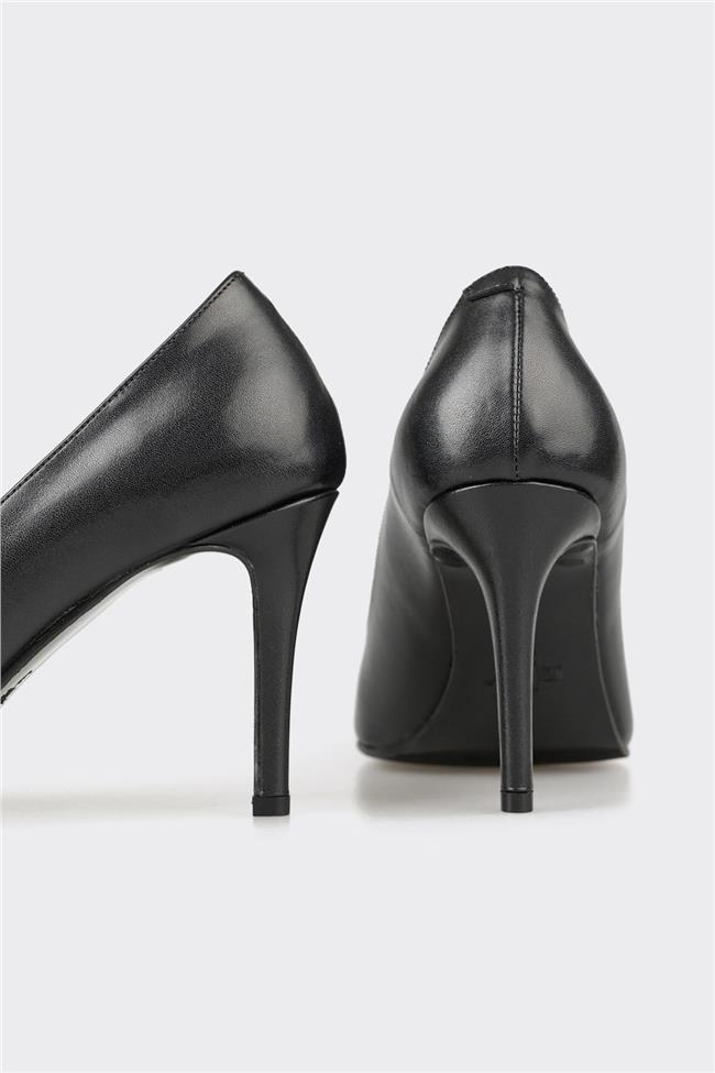 Siyah Deri Kadın Stiletto
            
                (LENI-2-01)_3