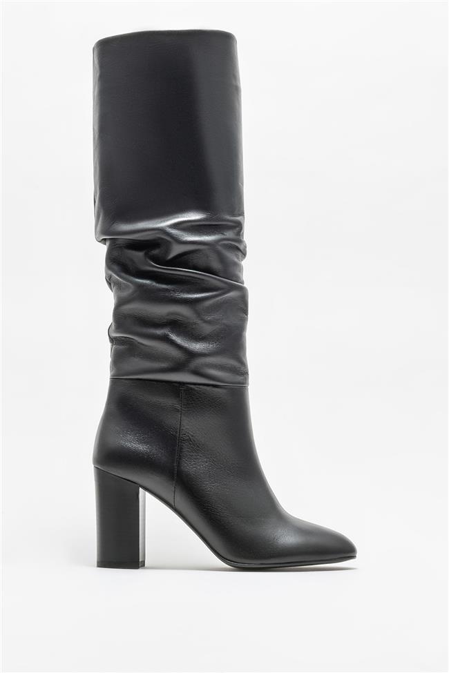 Siyah Deri Kadın Topuklu Çizme

(BRENKA-01)