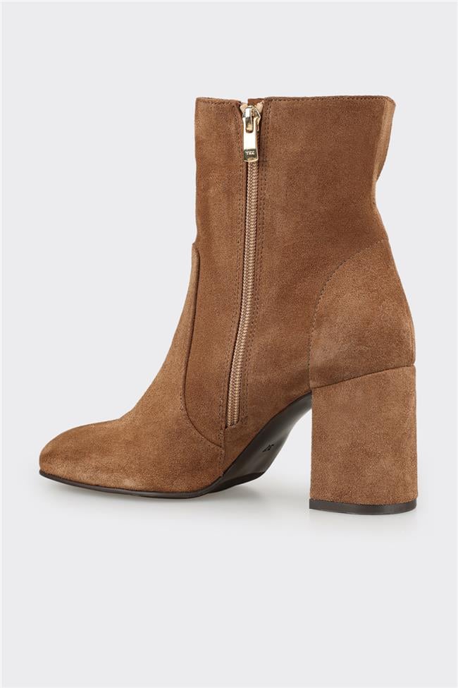 Taba Deri Kadın Klasik Bot