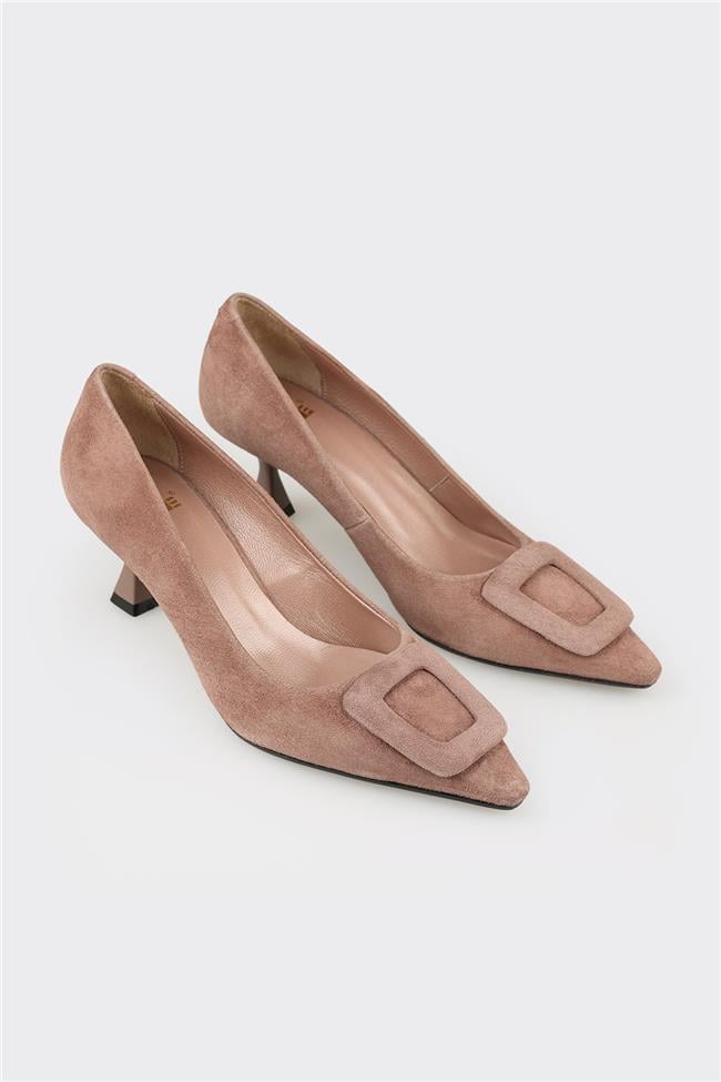 Vizon Deri Kadın Stiletto