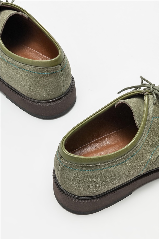 Yeşil Deri Erkek Günlük Ayakkabı