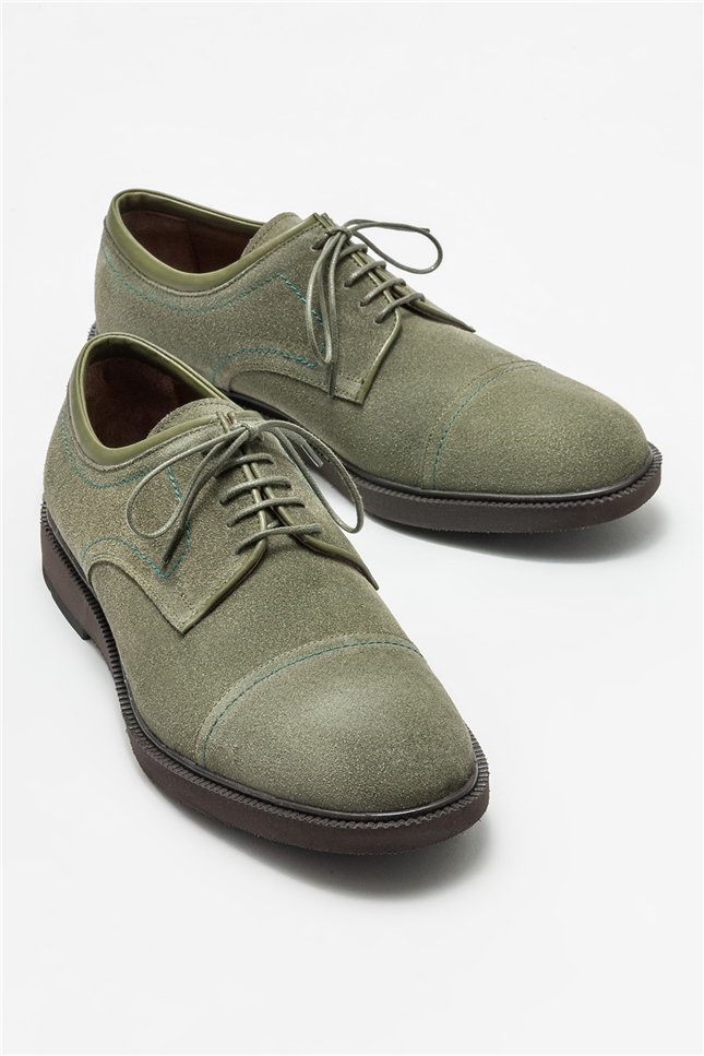 Yeşil Deri Erkek Günlük Ayakkabı