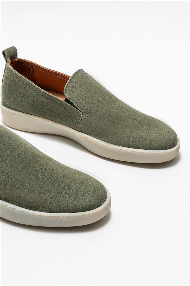 Yeşil Deri Erkek Loafer