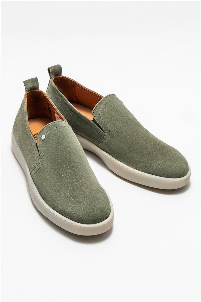 Yeşil Deri Erkek Loafer