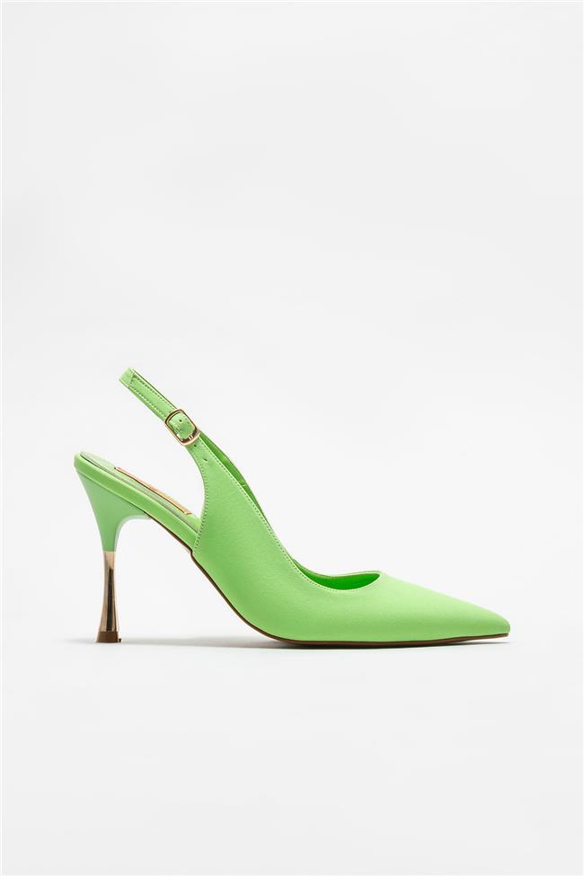 Yeşil Kadın Topuklu Ayakkabı