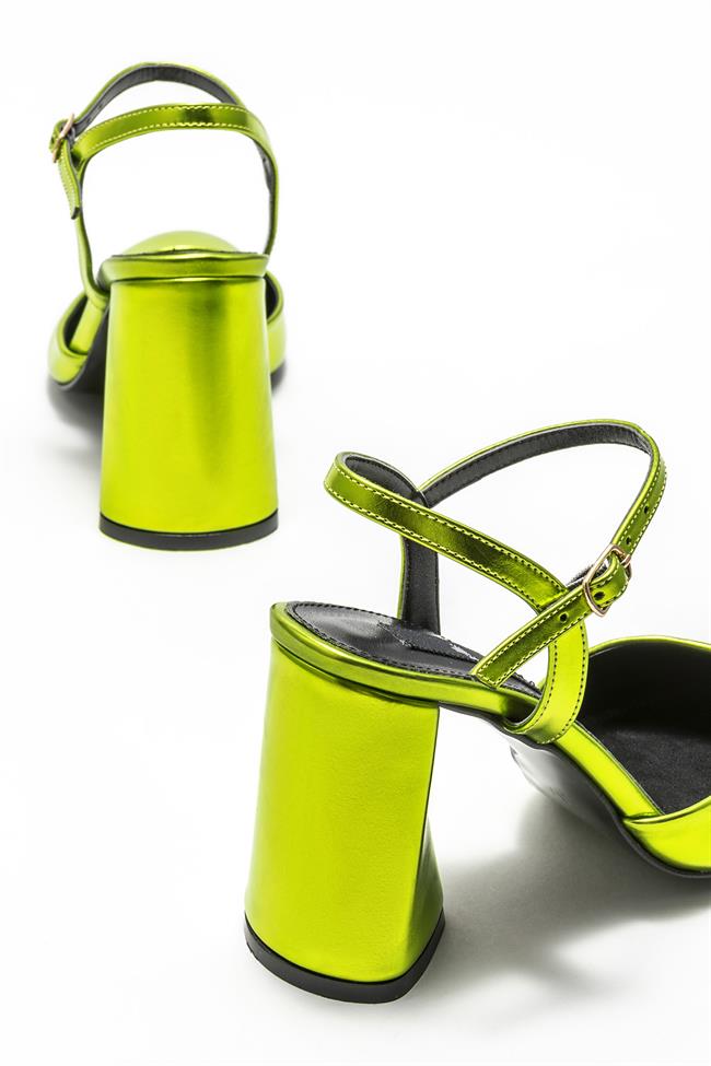 Yeşil Kadın Topuklu Ayakkabı