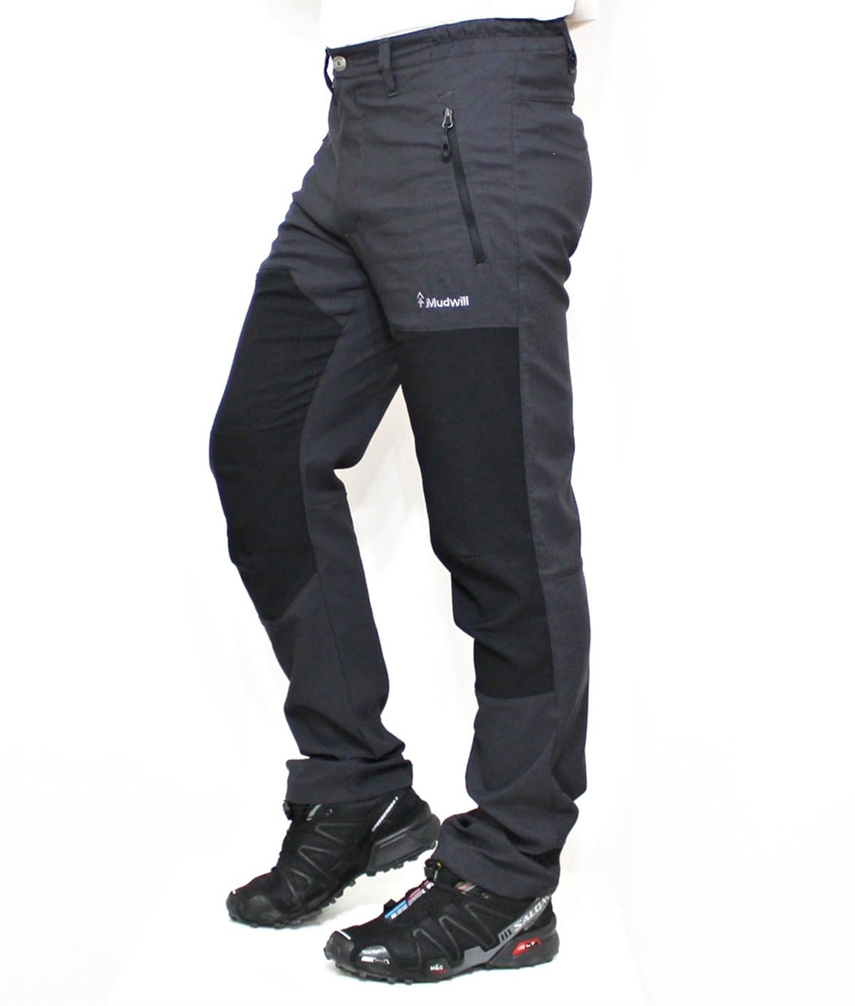 Mudwill Alpin Likralı Erkek Outdoor Pantolon-Gri Siyah
