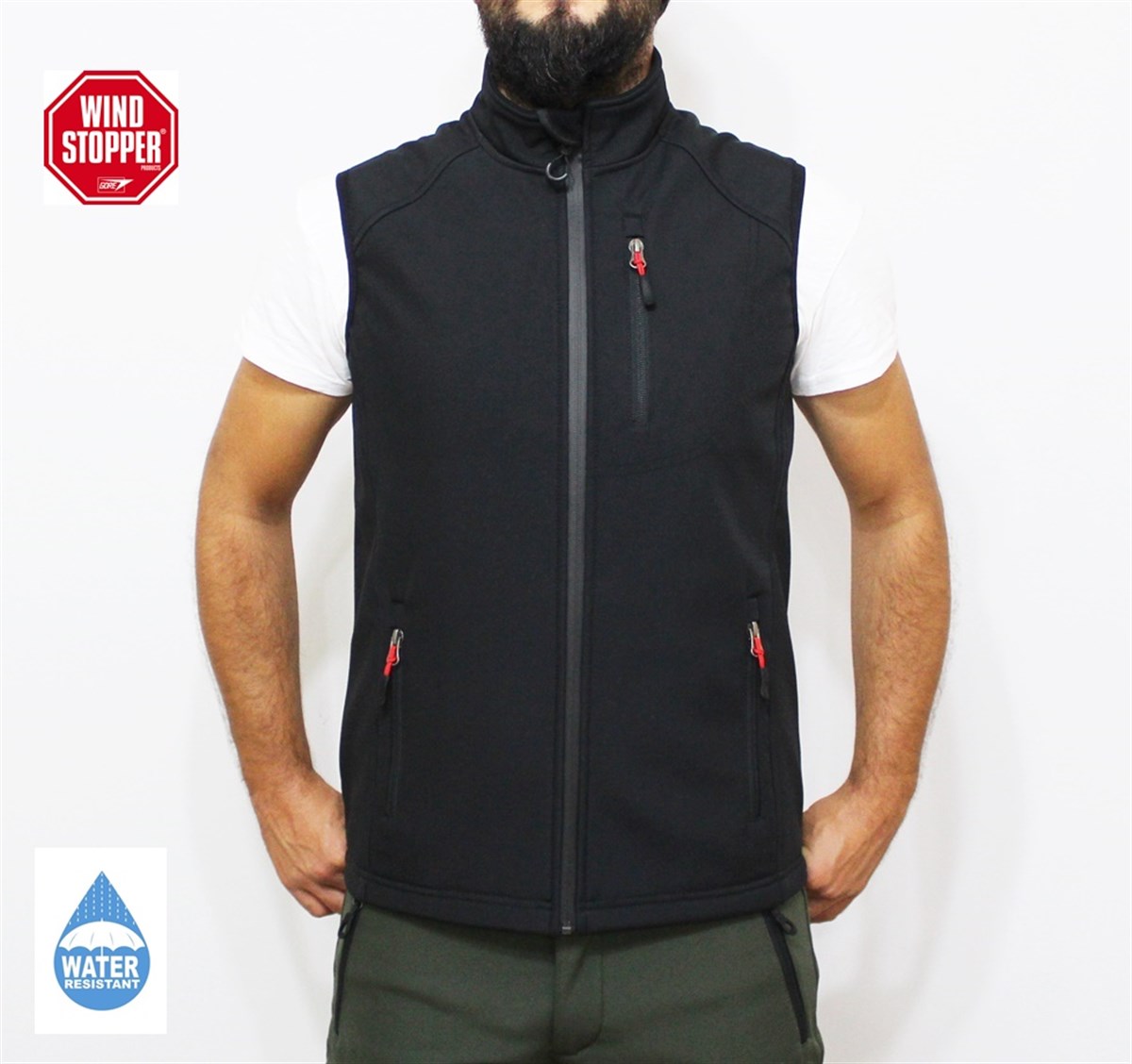 Mudwill Softshell  Erkek Yelek-Siyah