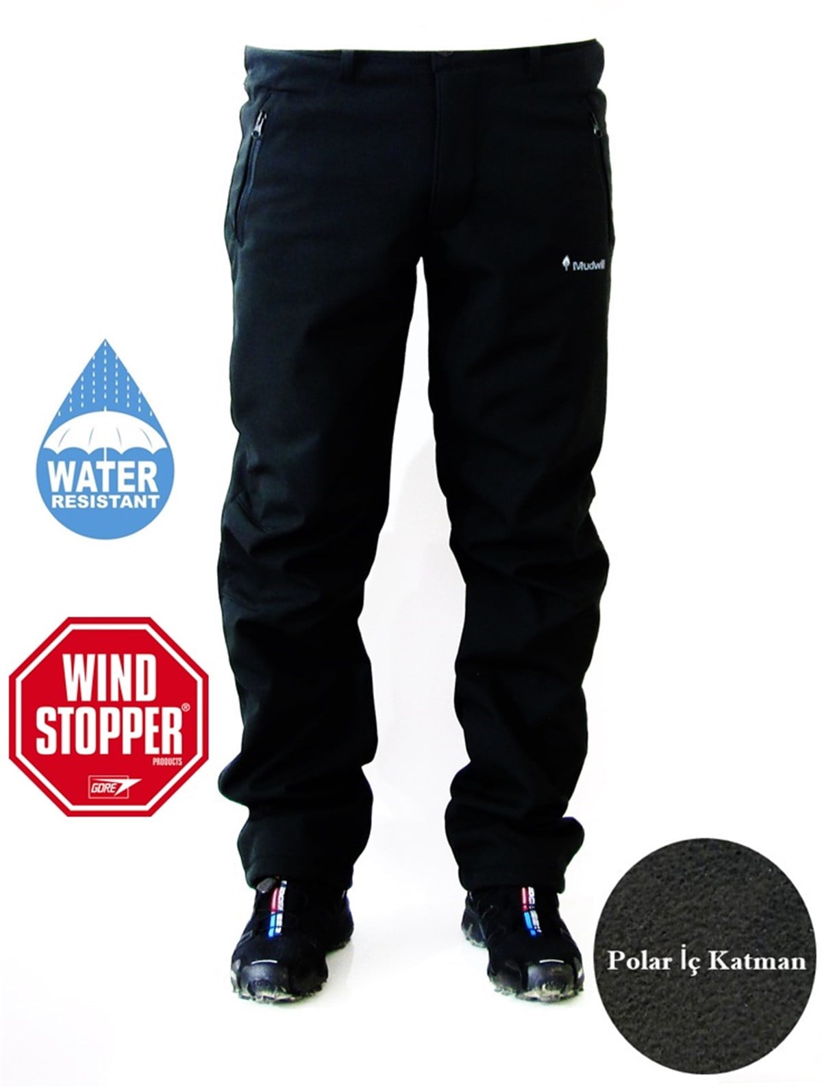 Mudwill Softshell Kışlık Erkek Pantolon - Siyah