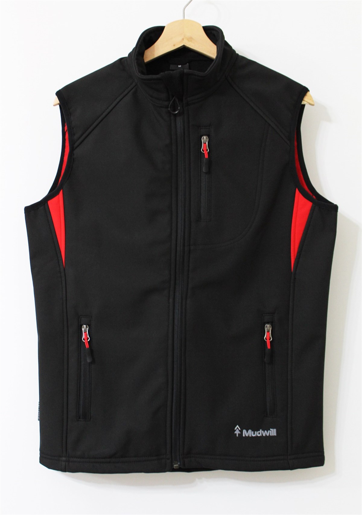 Mudwill Softshell  Erkek Yelek Siyah-Kırmızı