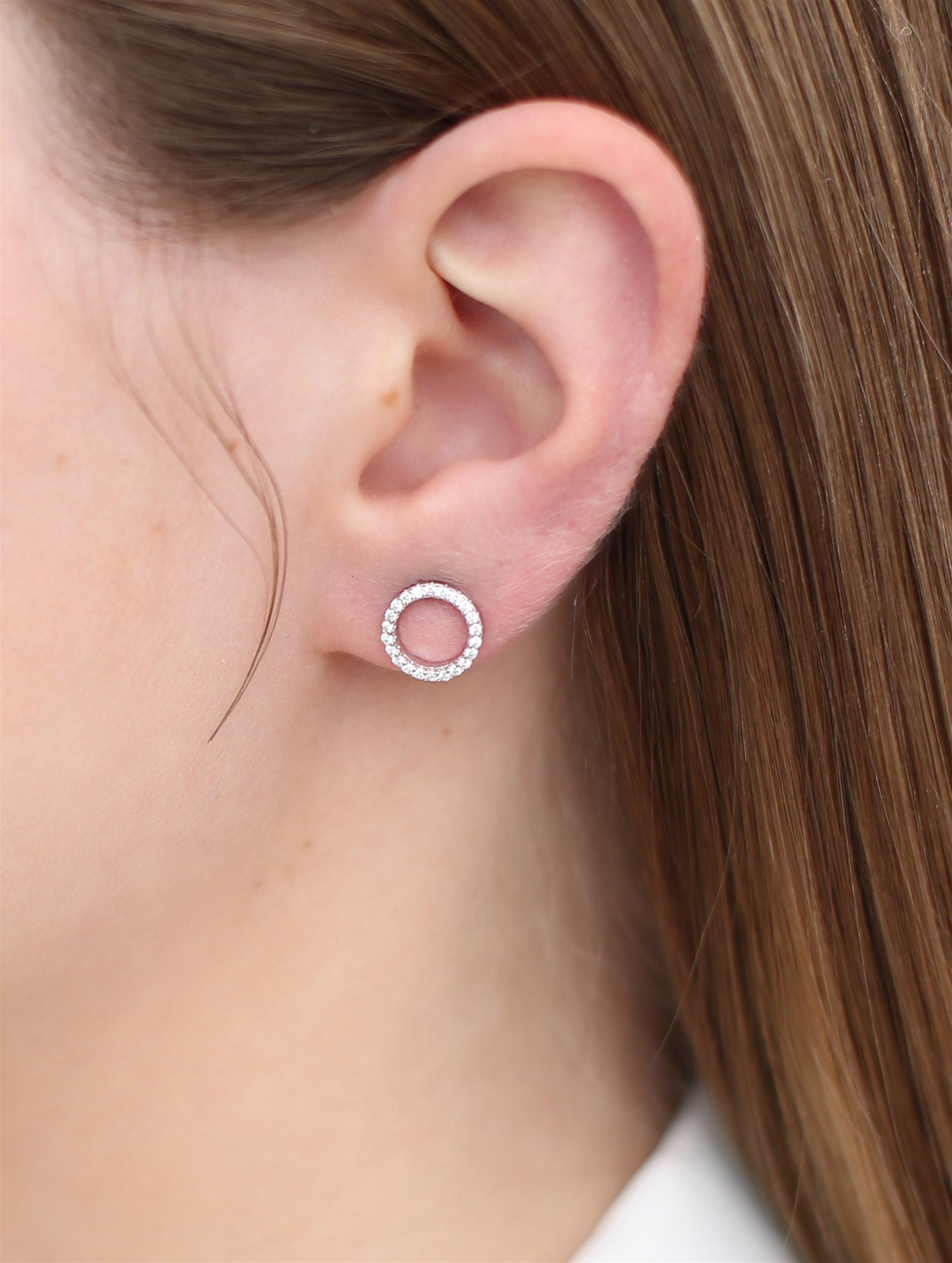 Circle Diamond 925 Ayar Gümüş