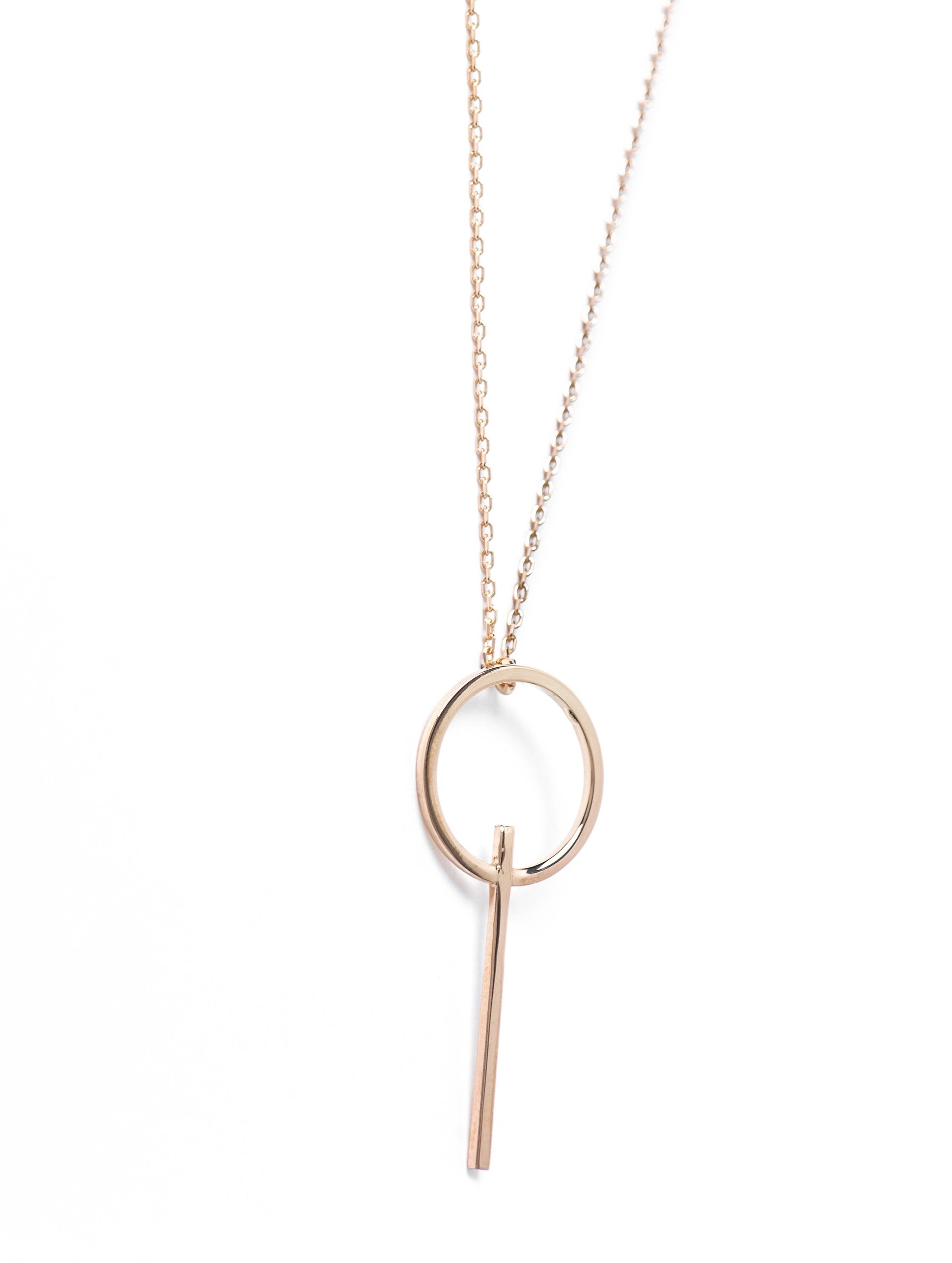 Circle Stick Kolye 925 Ayar Gümüş