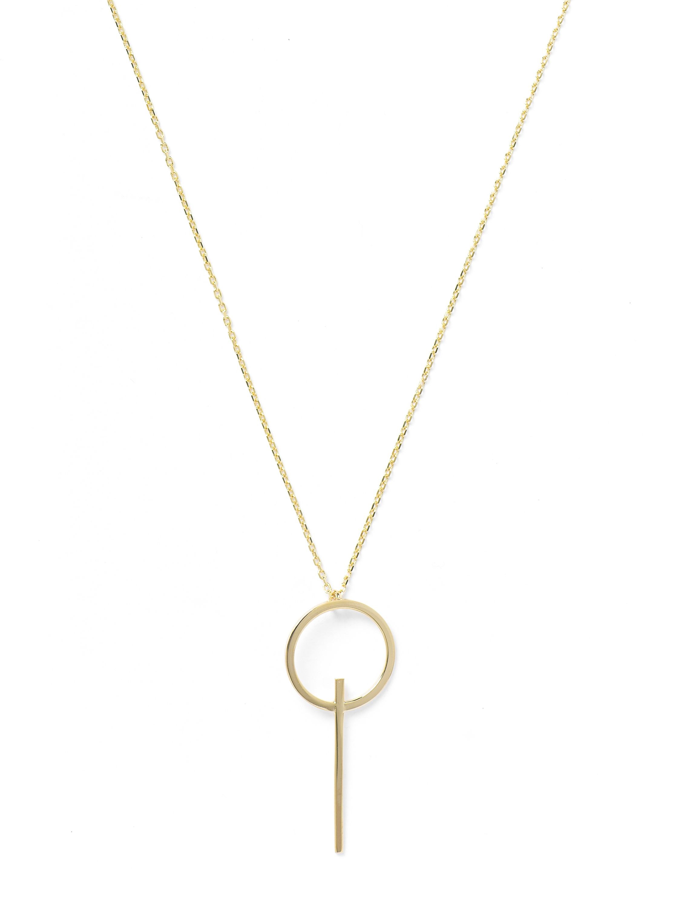 Circle Stick Kolye 925 Ayar Gümüş