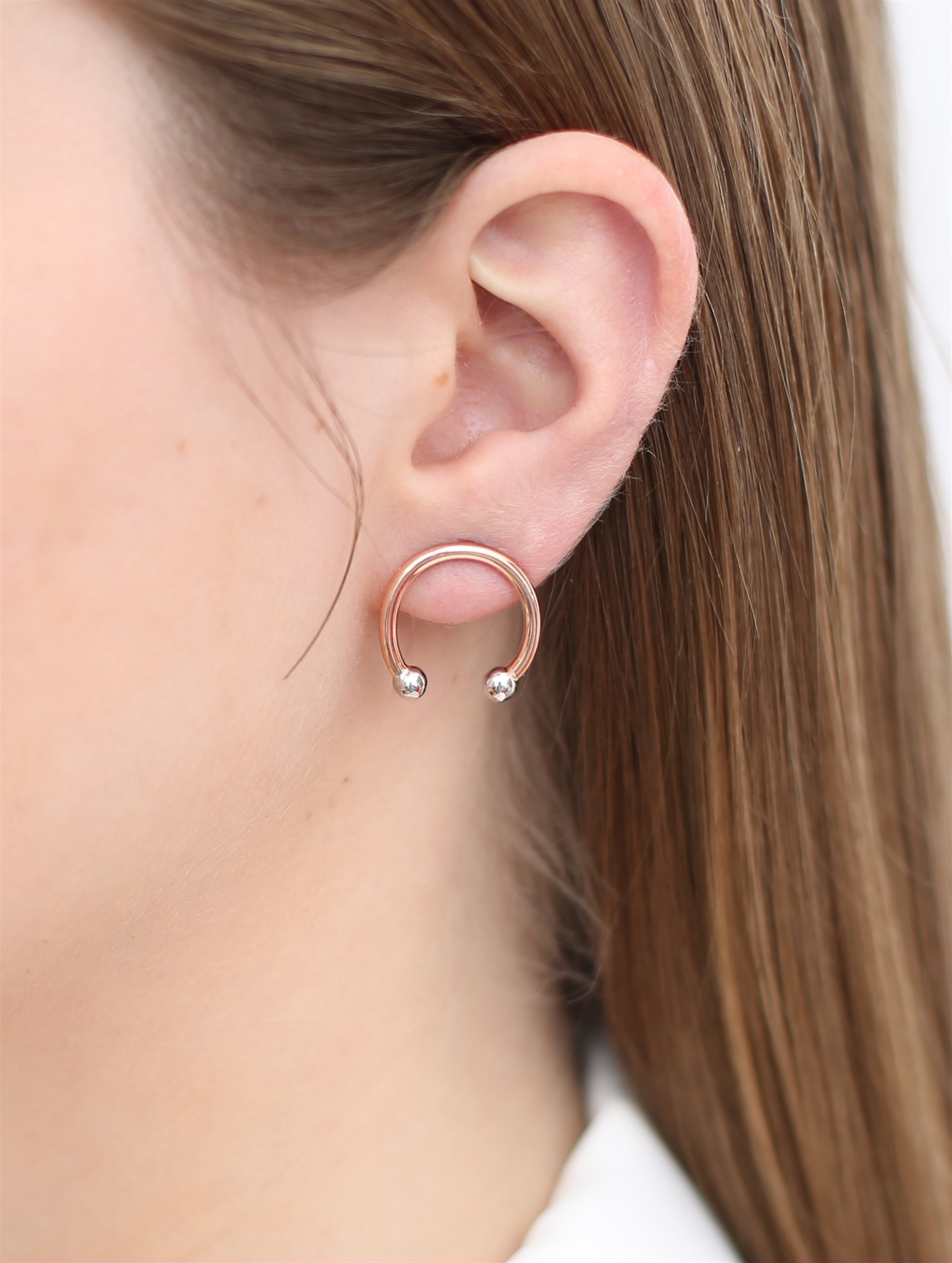 Moon Küpe 925 Ayar Gümüş