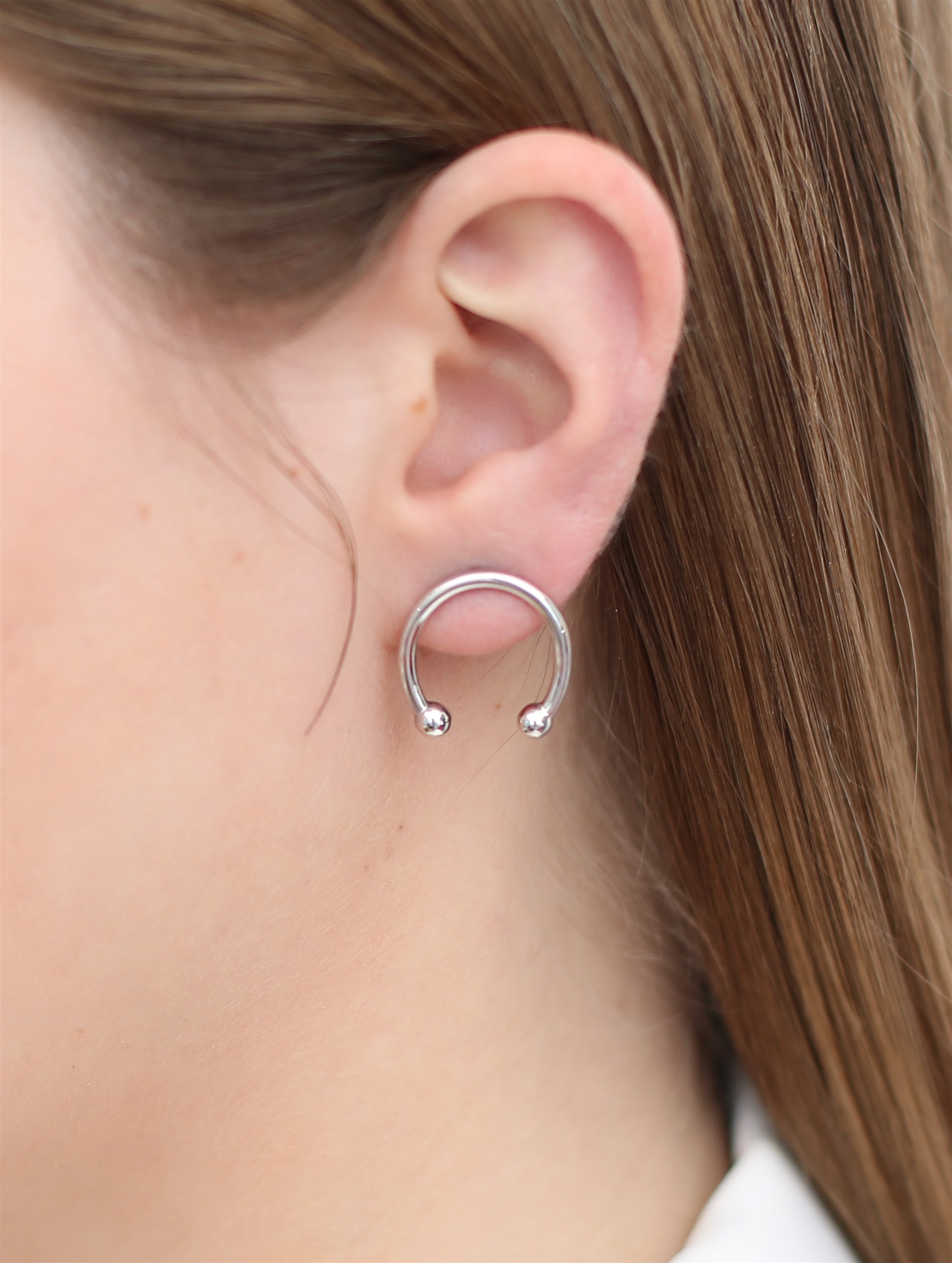 Moon Küpe 925 Ayar Gümüş