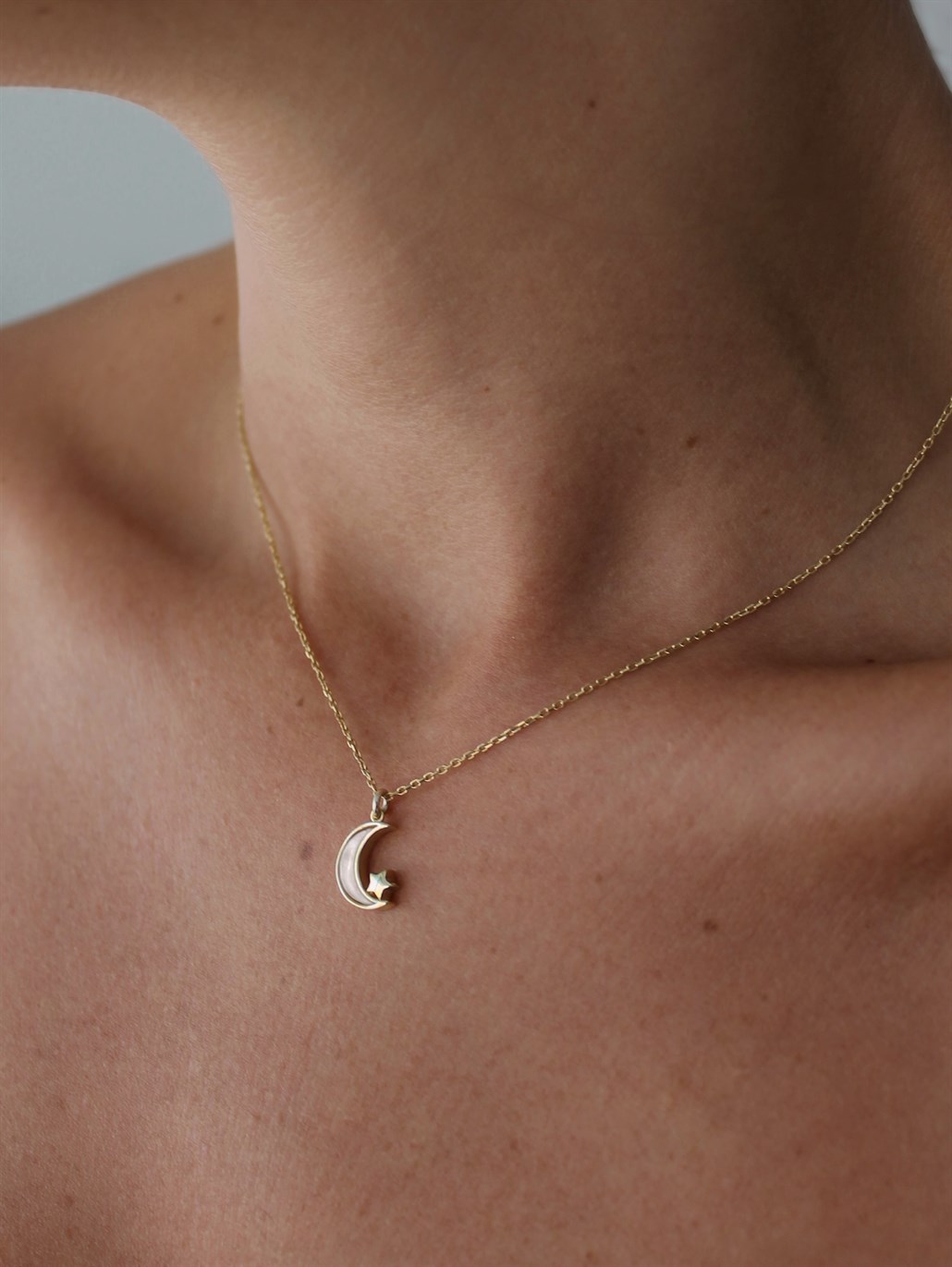 Moon Star Kolye 925 Ayar Gümüş