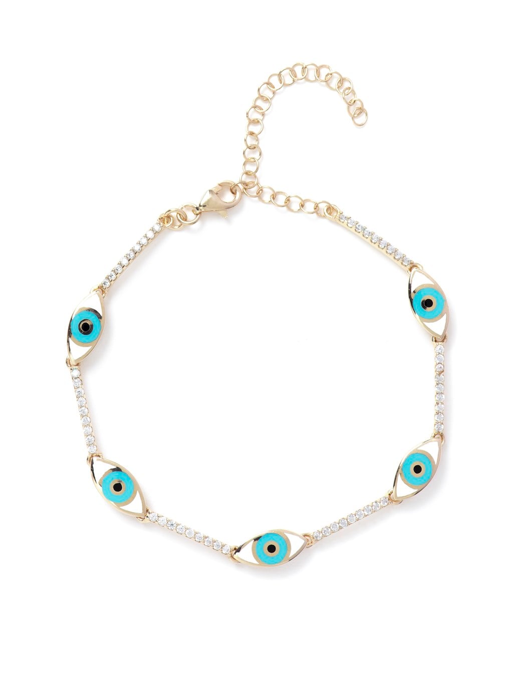 Taşlı Nazar Bileklik 925 ayar gümüş