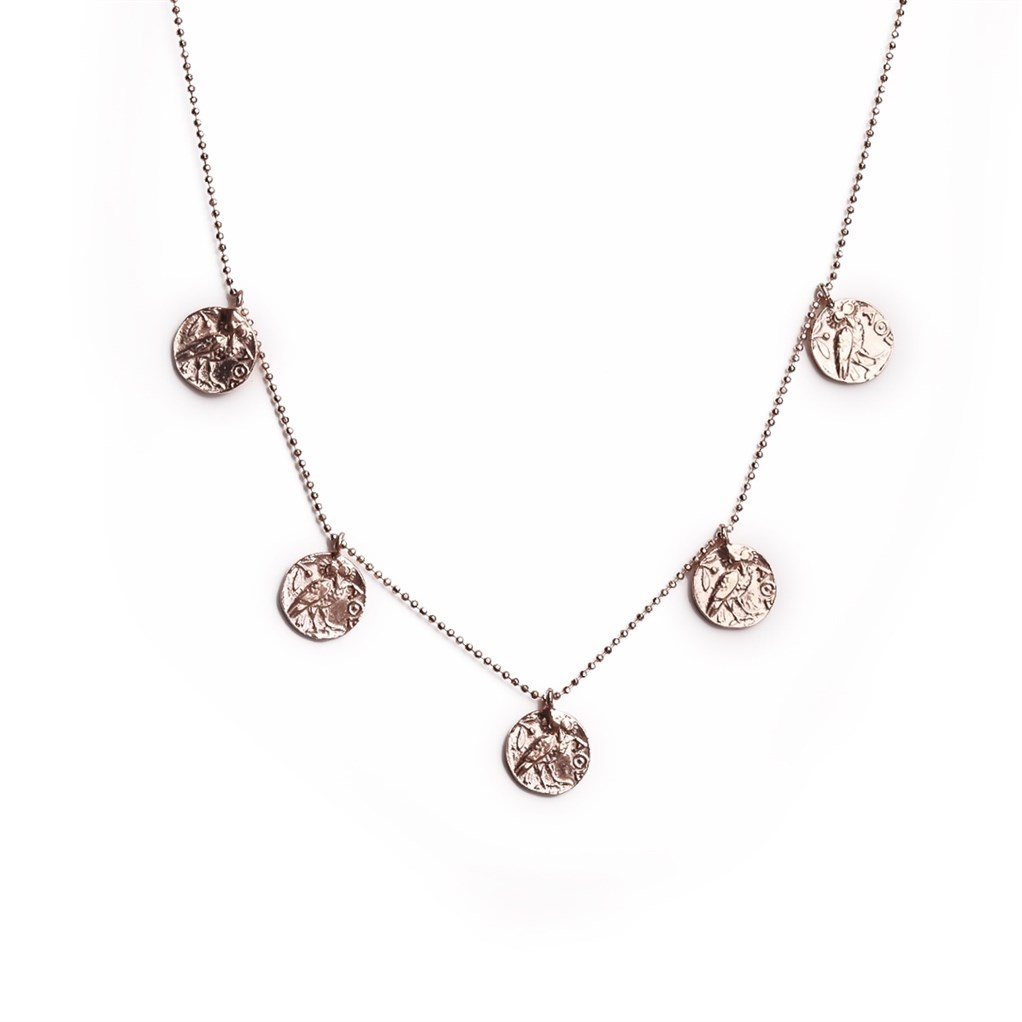 Beşli Madalyon Kolye 925 Ayar Gümüş