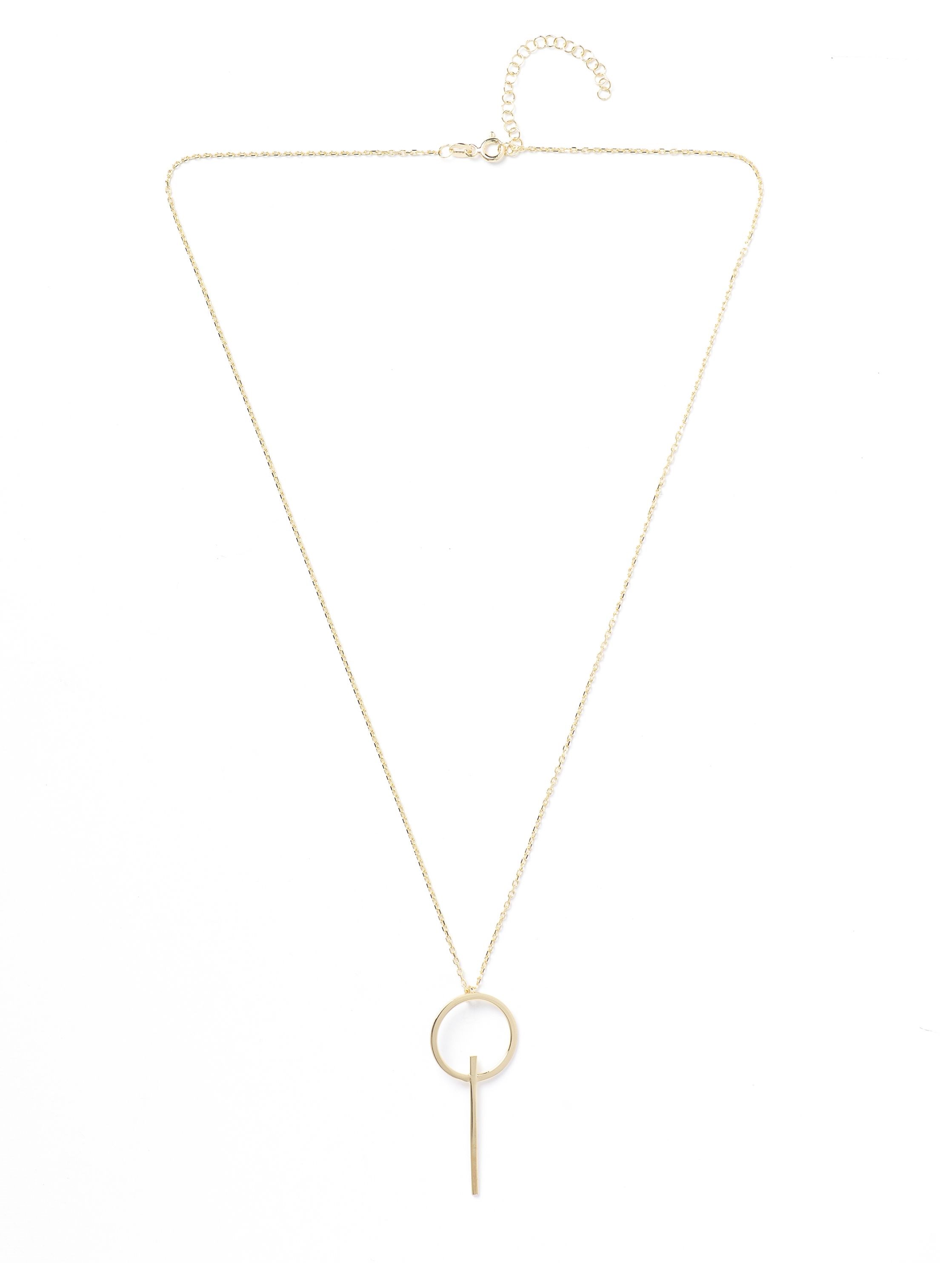 Circle Stick Kolye 925 Ayar Gümüş