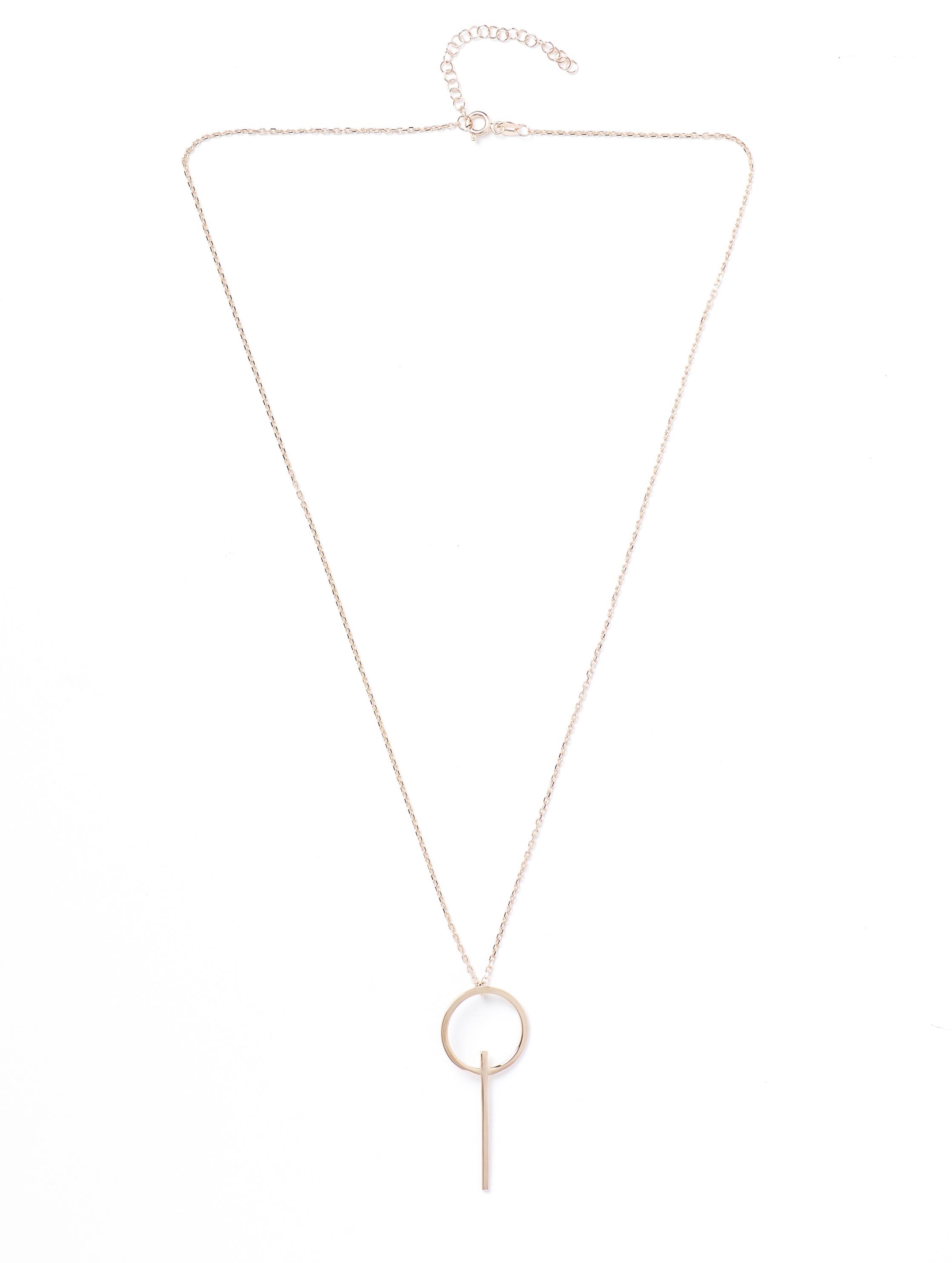 Circle Stick Kolye 925 Ayar Gümüş