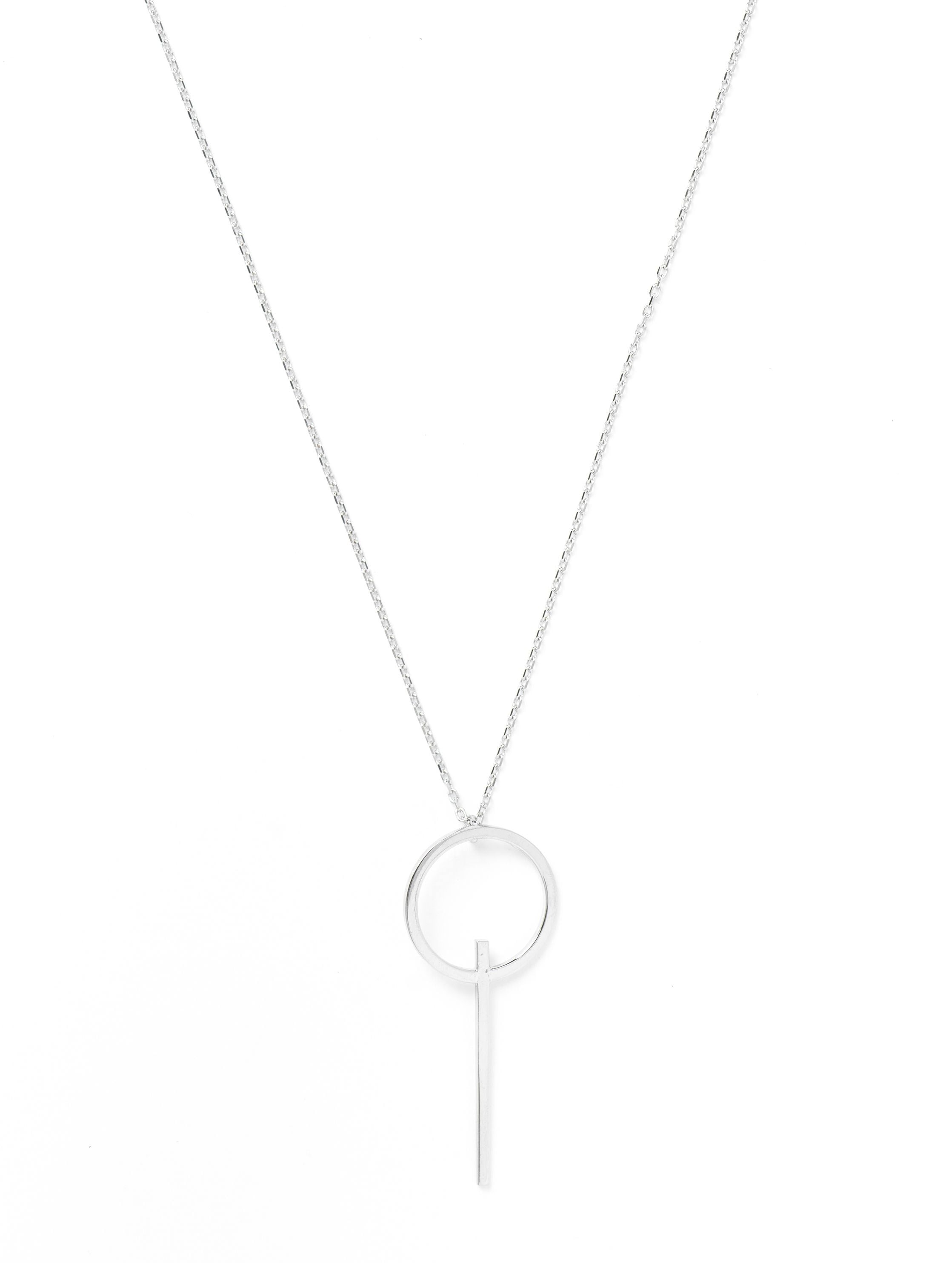 Circle Stick Kolye 925 Ayar Gümüş