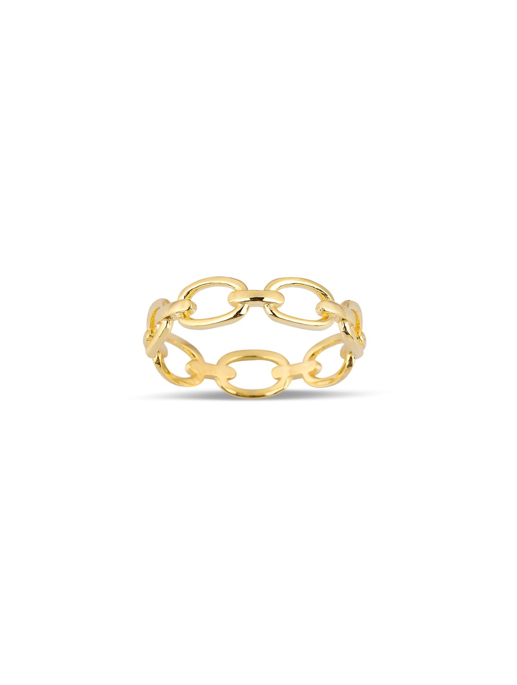 Gold Halat Yüzük 925 Ayar Gümüş
