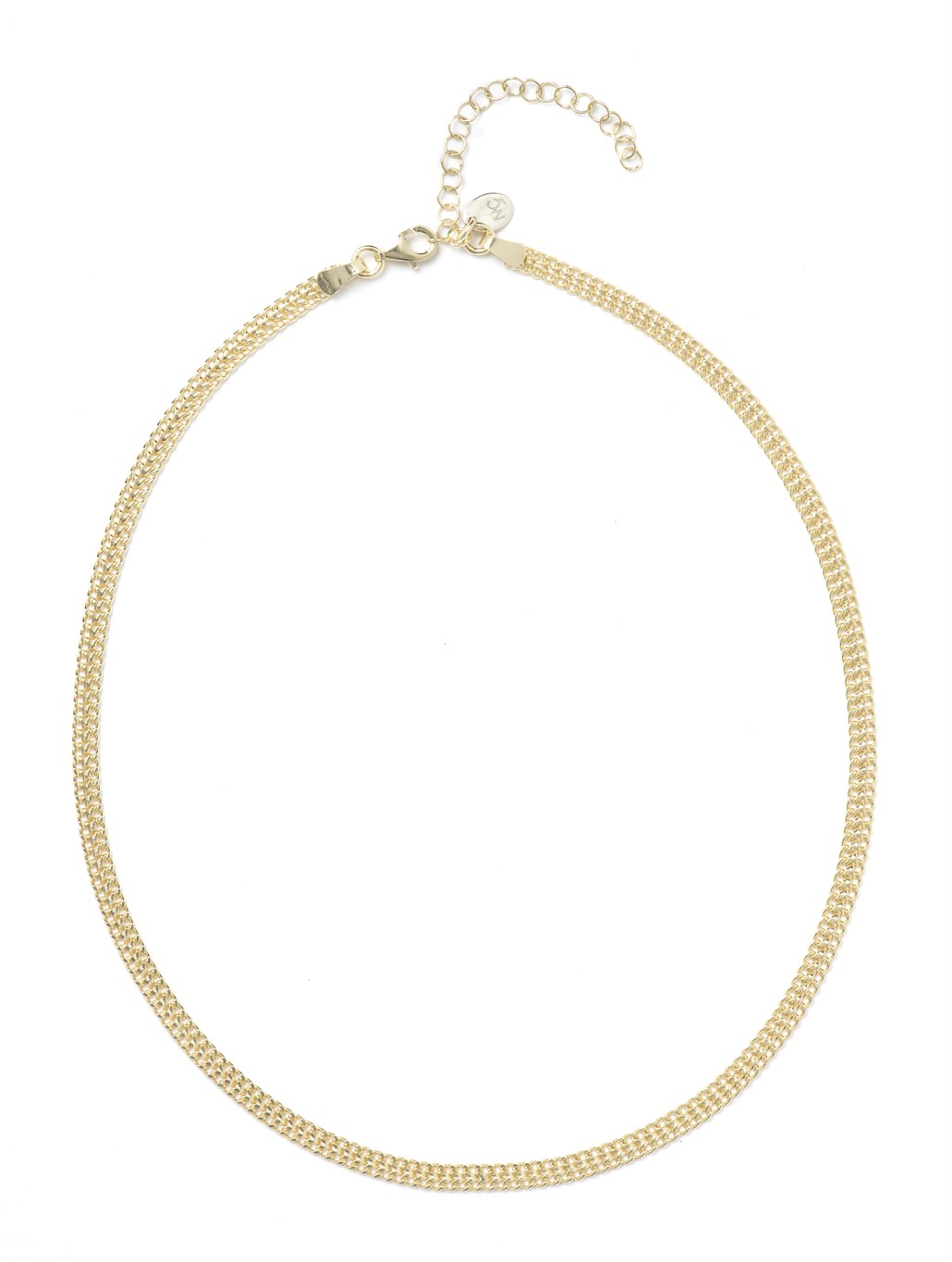 İkili Zincir Choker 925 ayar gümüş