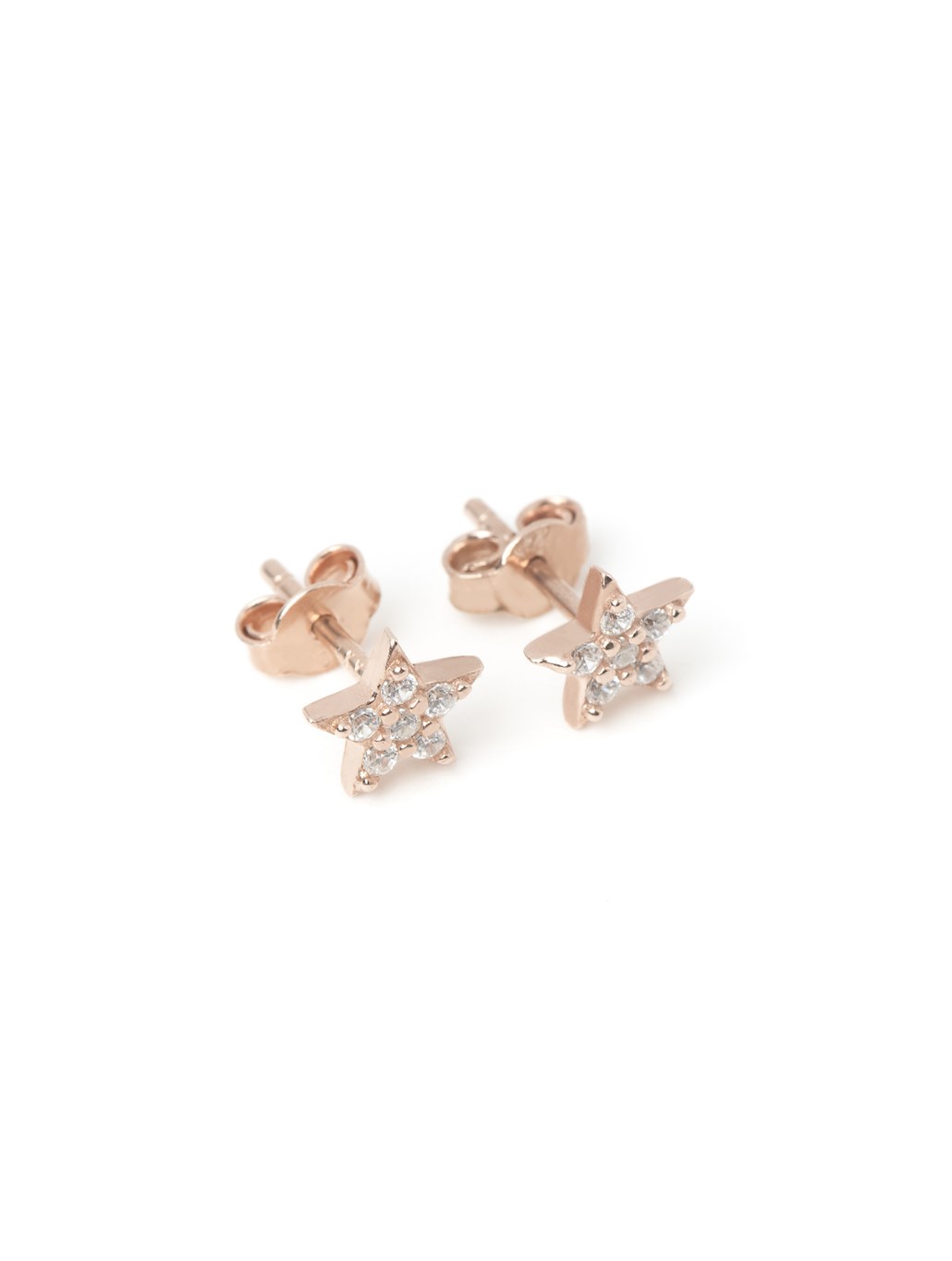 Mini Diamond Yıldız Küpe 925 Ayar Gümüş