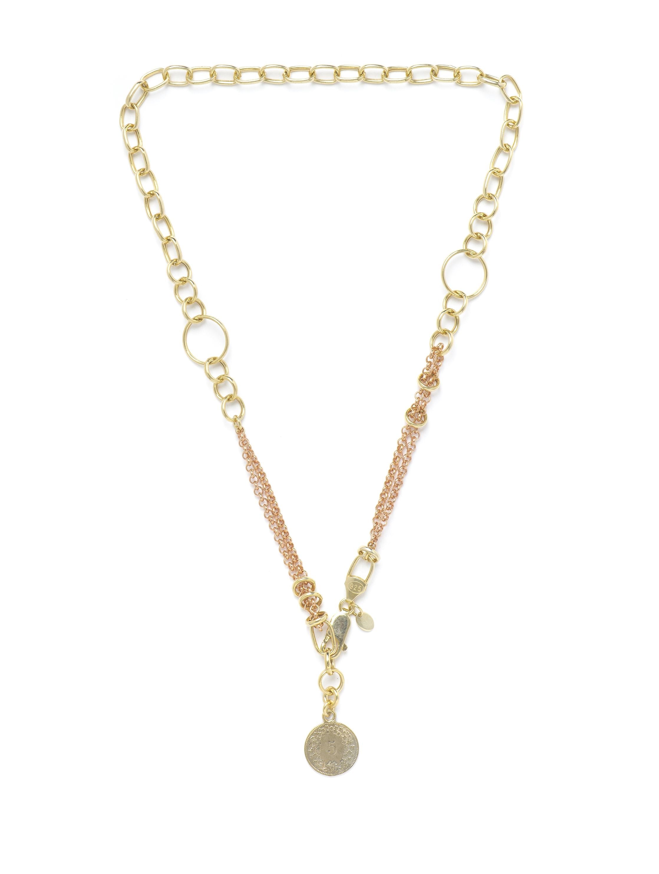 Ruby Coin Kolye 925 ayar gümüş