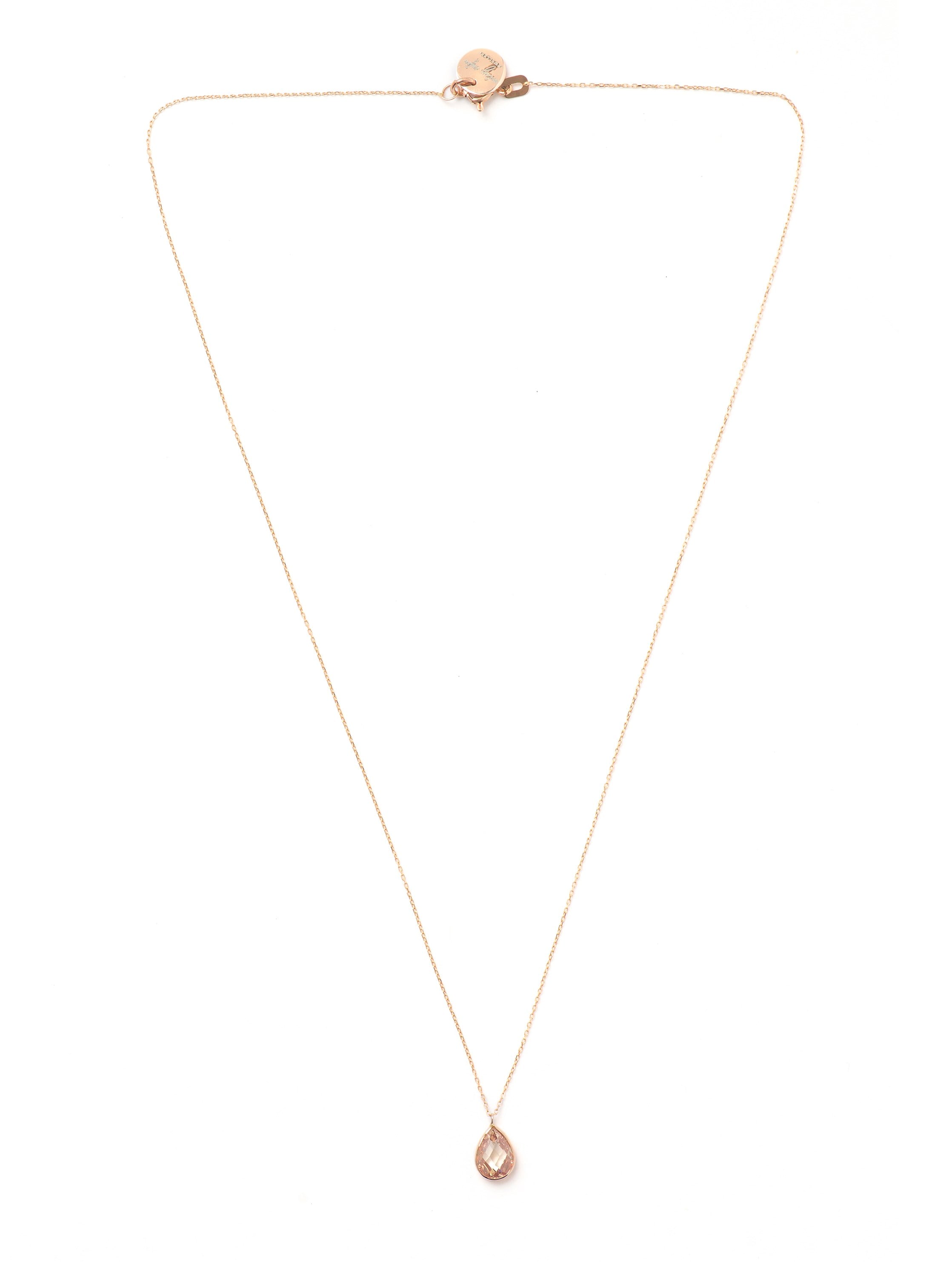 Smoky Quartz Damla Kolye 14 ayar altın