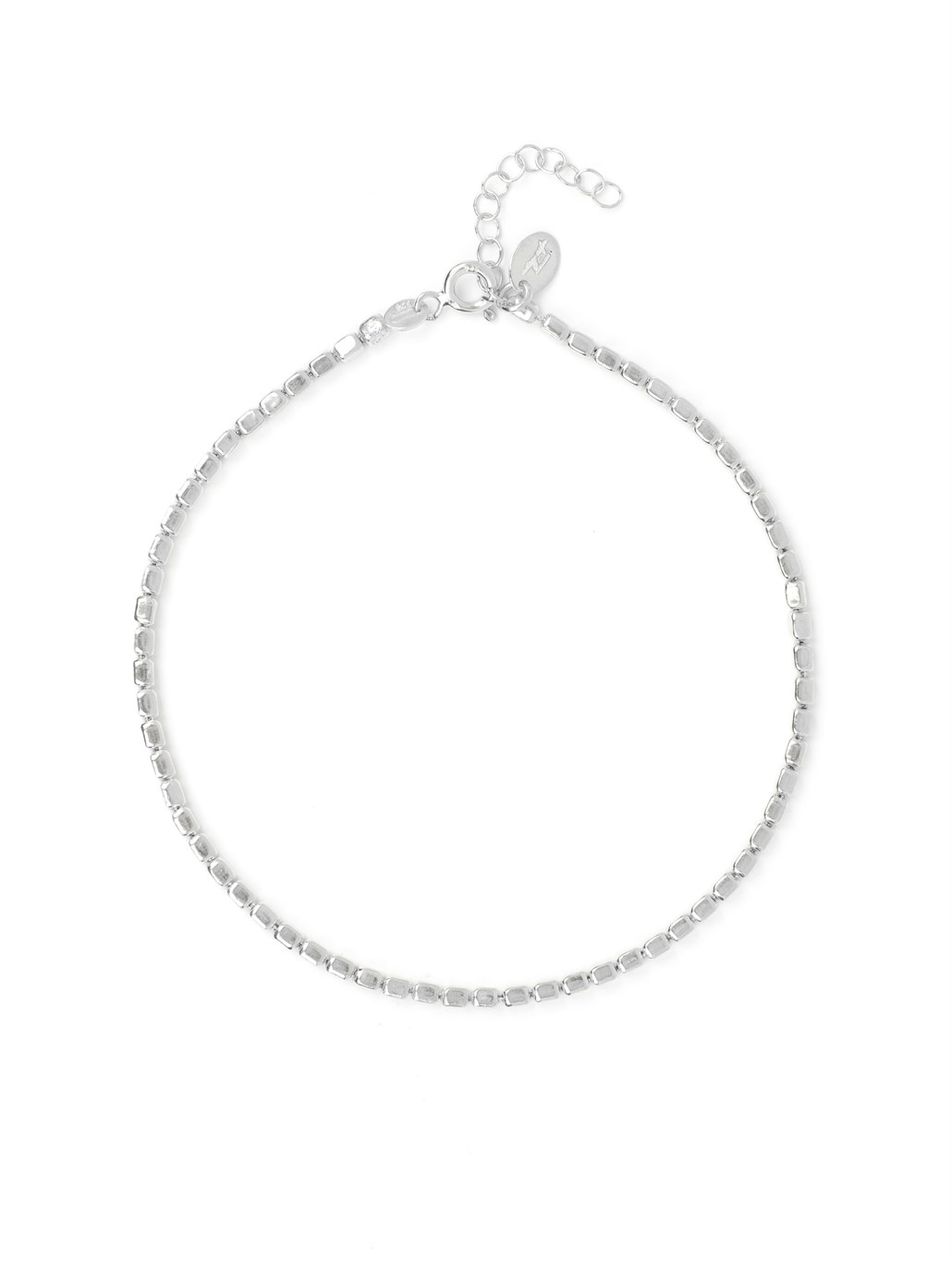 Taşlı Halhal 925 Ayar Gümüş