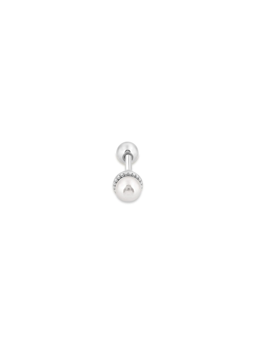 Top İnci Piercing 925 Ayar Gümüş