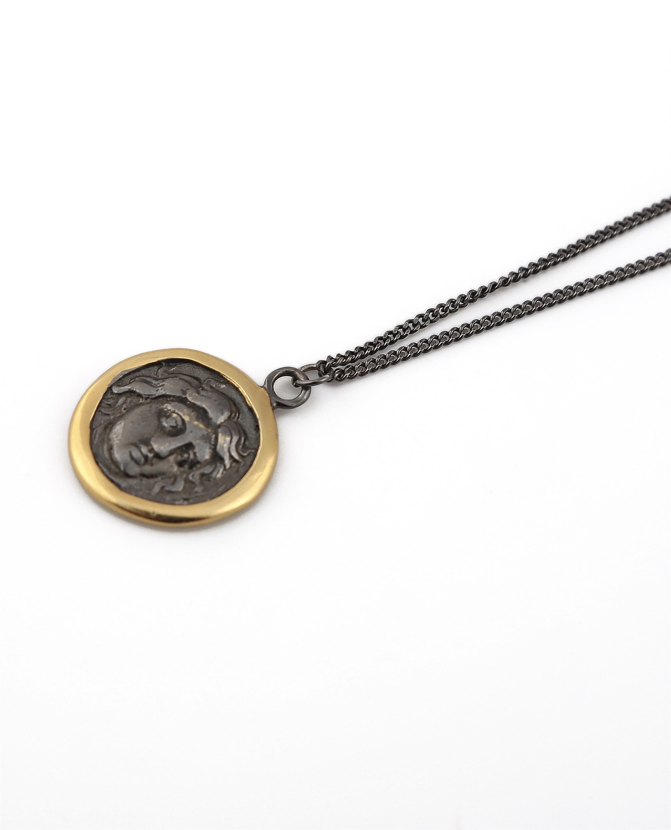 Unisex Çift Taraflı Madalyon 925 Ayar Gümüş