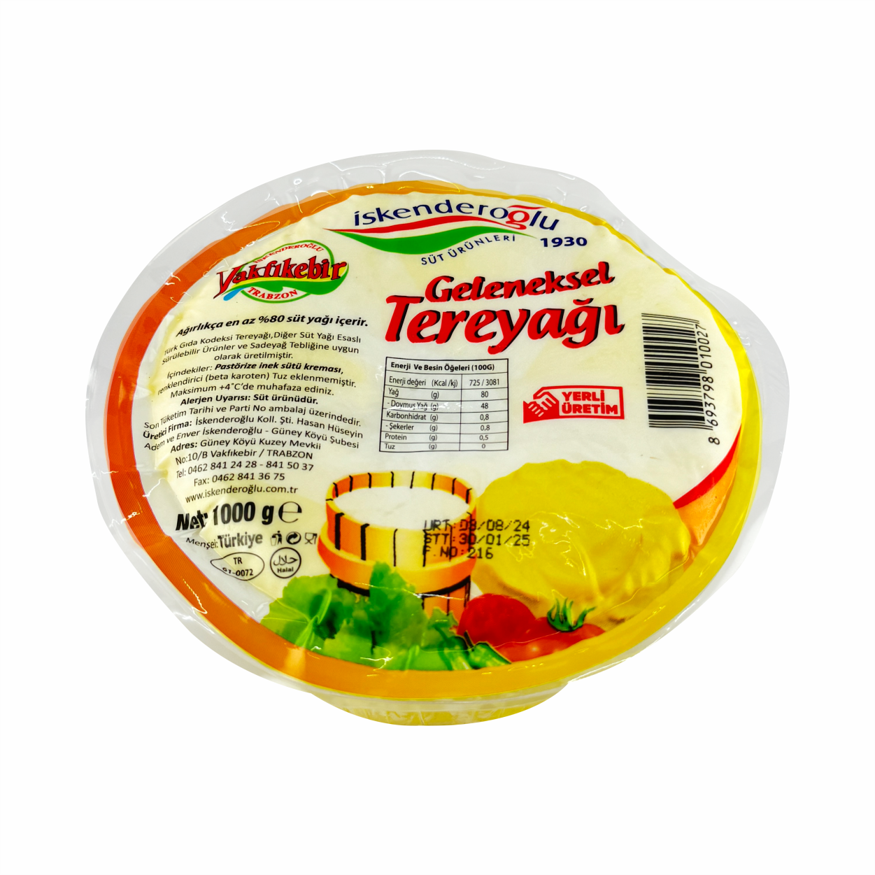 İskenderoğlu Topak Tereyağ 1 Kg