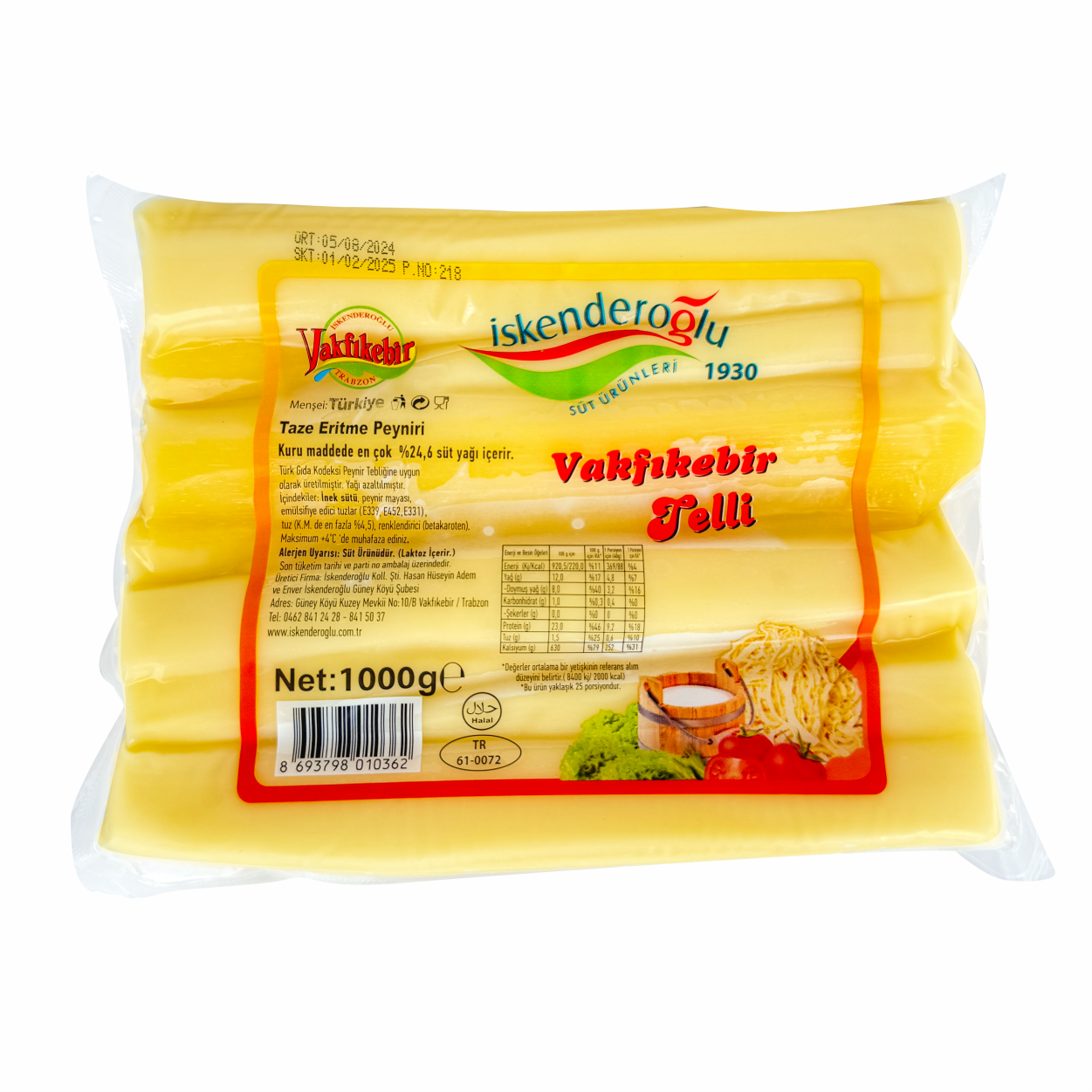 İskenderoğlu Yağlı Telli Peynir 1 Kg