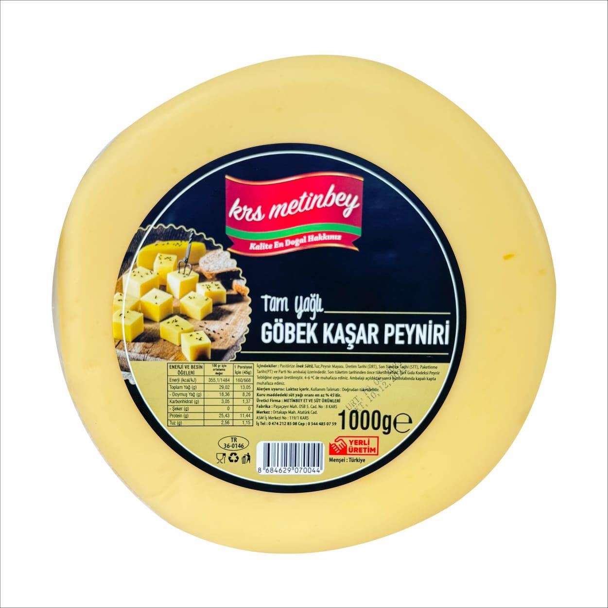 Tam Yağlı Göbek Kaşar Peyniri 1000 gr