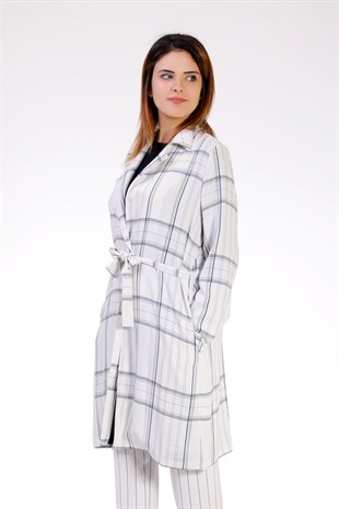 ALMARWAH SALAŞ ÇİZGİLİ BELİ LASTİKLİ PANTOLON