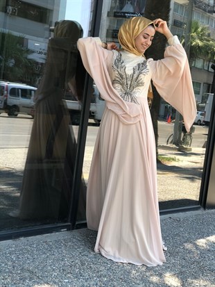 BELLEY TAŞ İŞLEMELİ EVENING DRESS